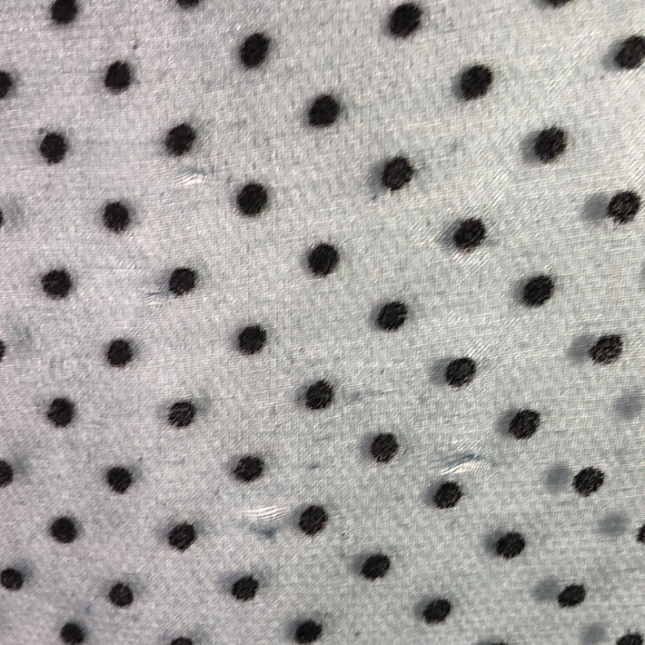 Haute Monde  Sheer Dotted Swiss Puffed Sleeve Button Down Blouse Size Small - Picture 10 of 11